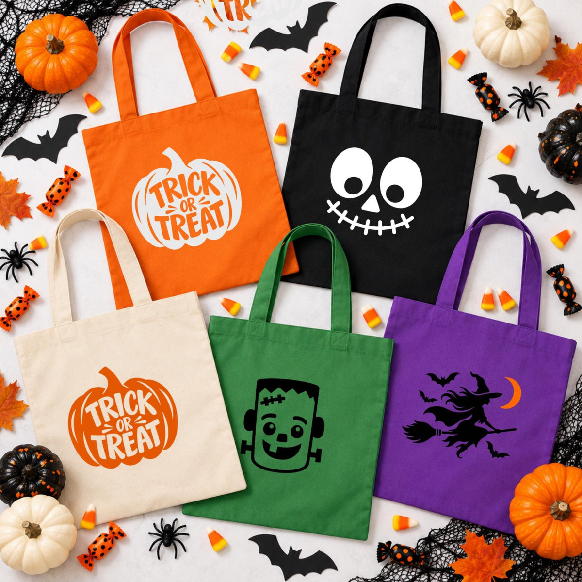 Personalized Halloween Trick-or-Treat Tote | Custom Name Candy Bag