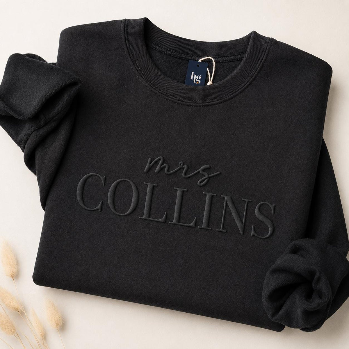 Personalized Puff Mrs. Sweatshirt | Custom Bride Crewneck