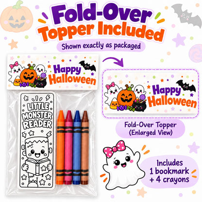 Halloween Coloring Bookmark Kit | Non-Candy Classroom Favors