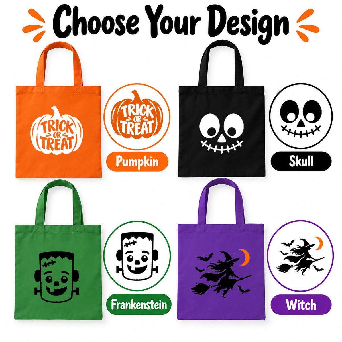 Personalized Halloween Trick-or-Treat Tote | Custom Name Candy Bag