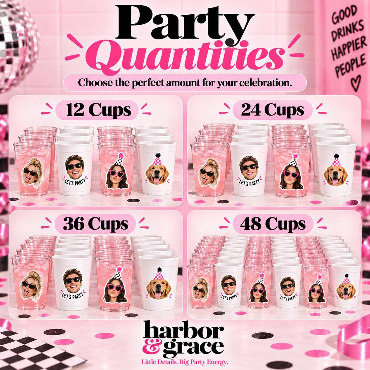 Custom Face Cups | Personalized Photo Party Cups