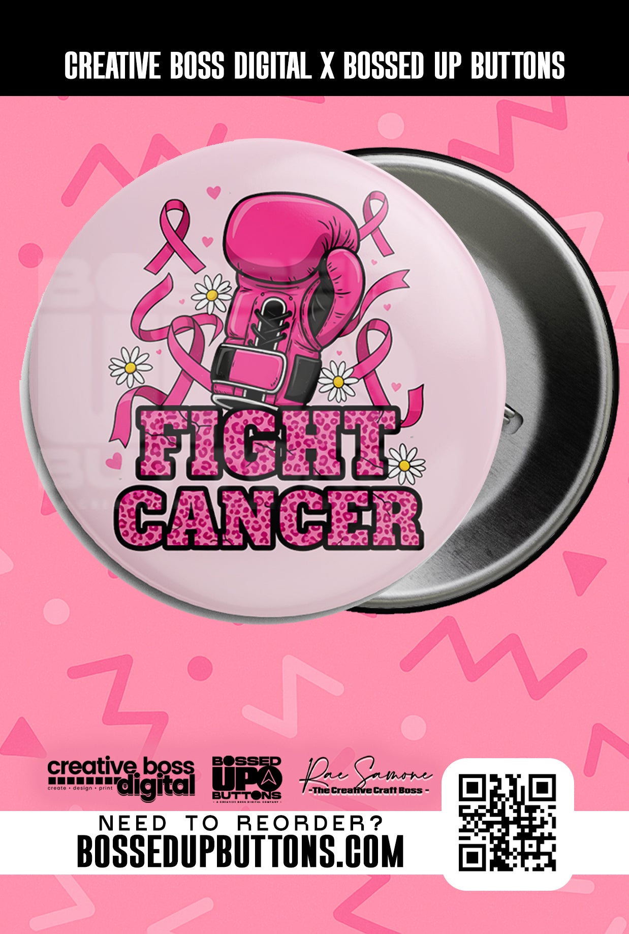 Breast Cancer Awareness Buttons | Pink Ribbon Pins