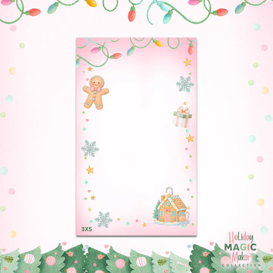 Pink Christmas Magic Maker™ Mini Notes 3×5 | Holiday Pocket Pad | Christmas Stationery | Harbor & Grace™