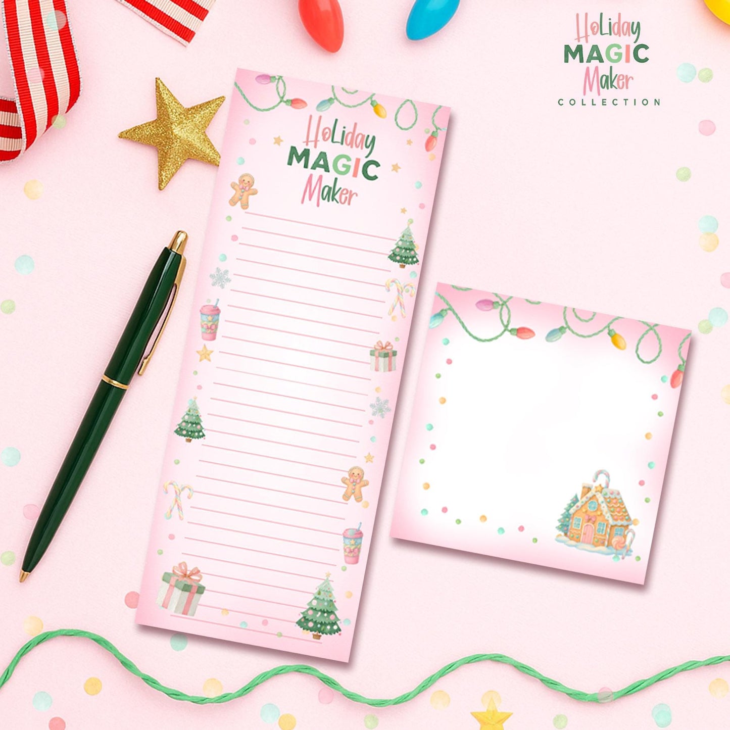 Pink Magic Maker Holiday Desk Pad 10×8 – Harbor & Grace™