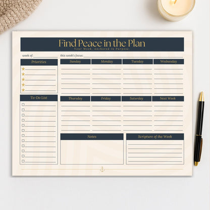 Christian Stationery Gift Set - 3-Piece Faith Planner Bundle