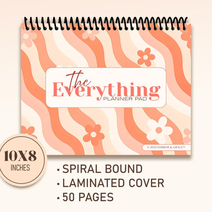 The Everything Planner Pad - 10x8 Spiral-Bound Productivity Planner