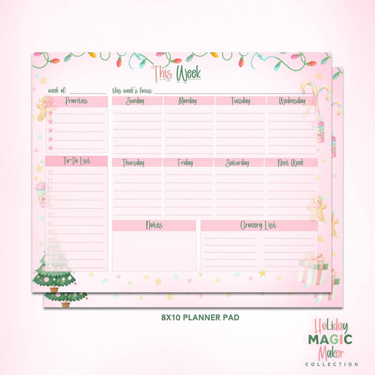Pink Magic Maker Holiday Desk Pad 10×8 – Harbor & Grace™