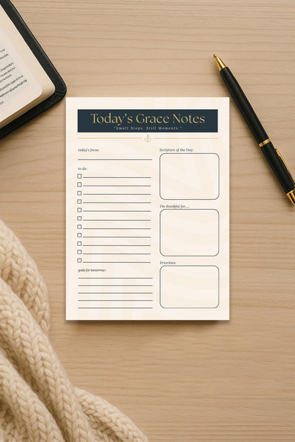 Grace Notes Christian Notepad – 4×6 Daily Scripture Pad