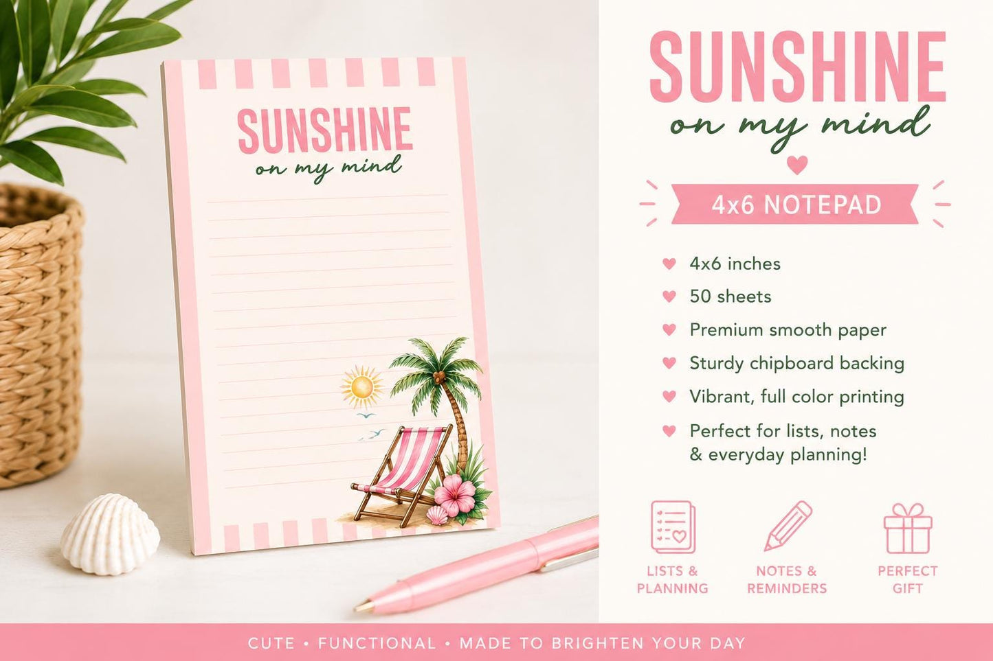Sunshine on My Mind Notepad product photo 7