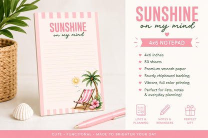 Sunshine on My Mind Notepad product photo 7