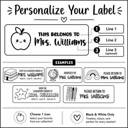 Personalized Teacher Name Labels product photo 4