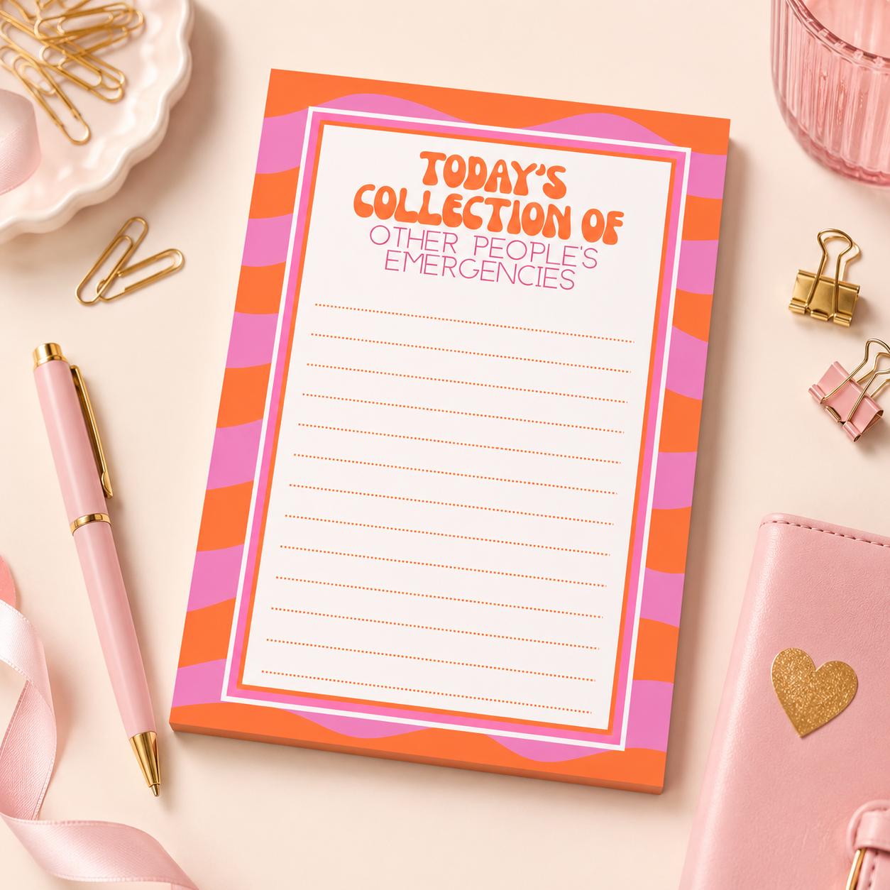 Today's Collection of Other People's Emergencies Notepad product photo 2