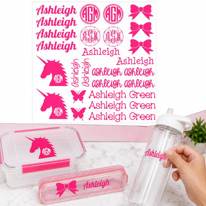 Personalized Vinyl Name Decal Sheet product photo 10