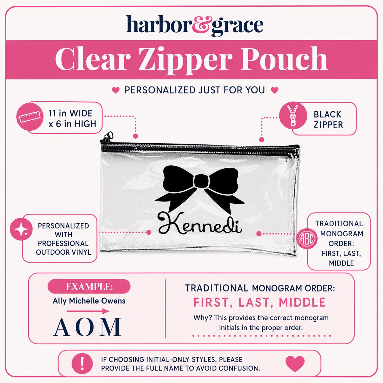 Personalized Clear Zipper Pouch product photo 10