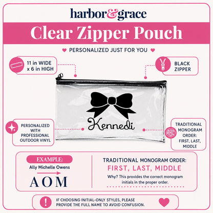 Personalized Clear Zipper Pouch product photo 10