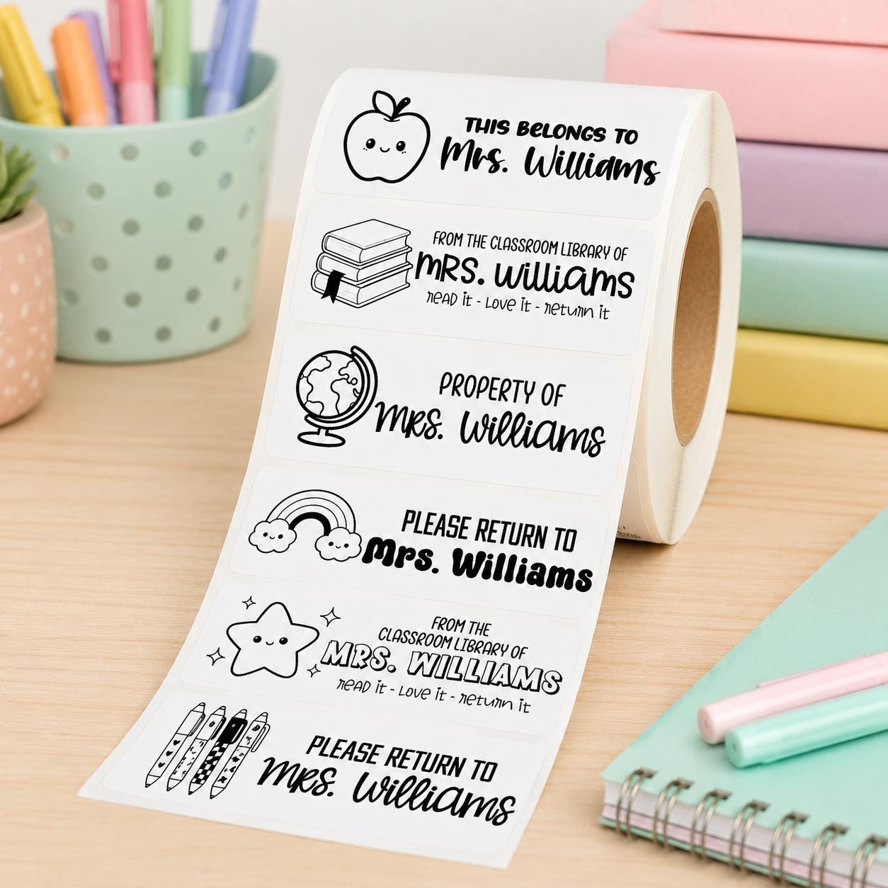 Personalized Teacher Name Labels product photo 5