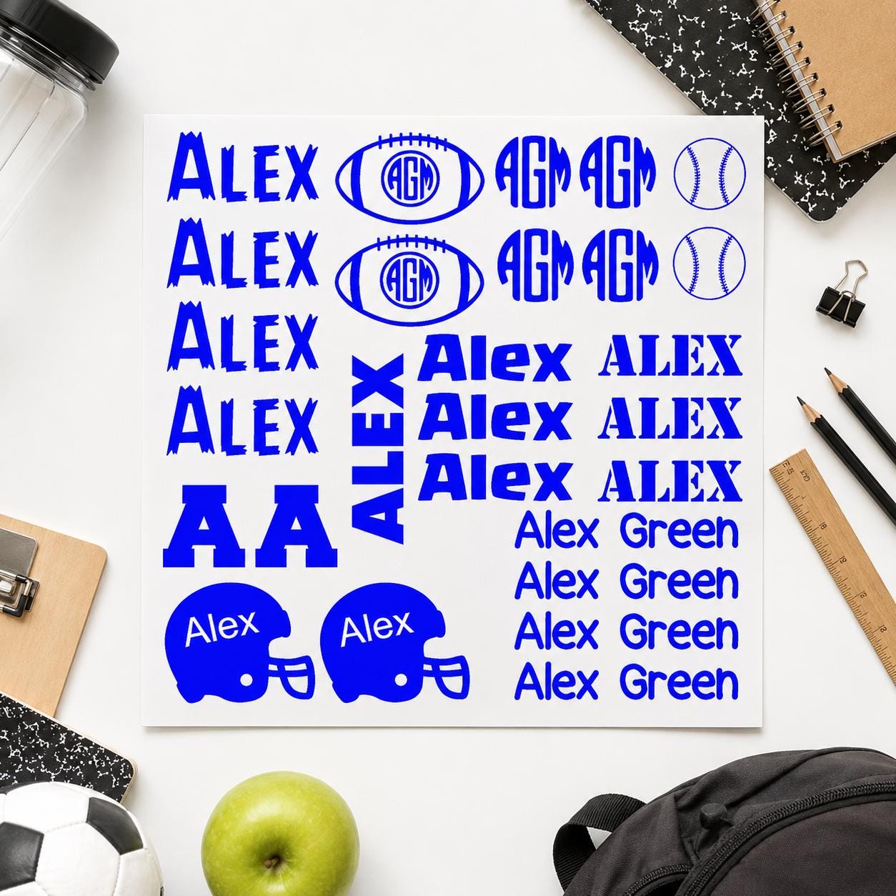 Personalized Vinyl Name Decal Sheet product photo 9