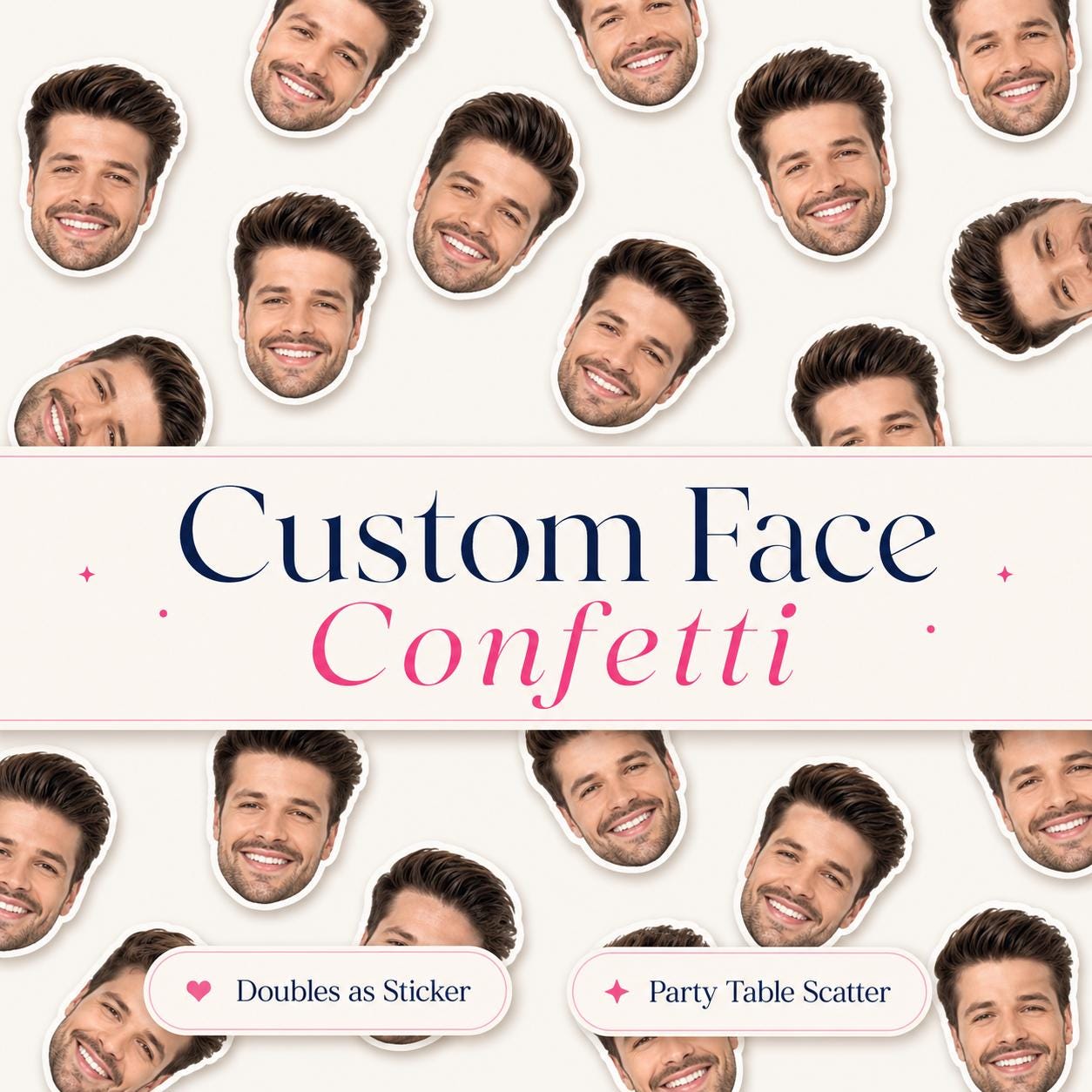 Custom Face Confetti by Harbor & Grace