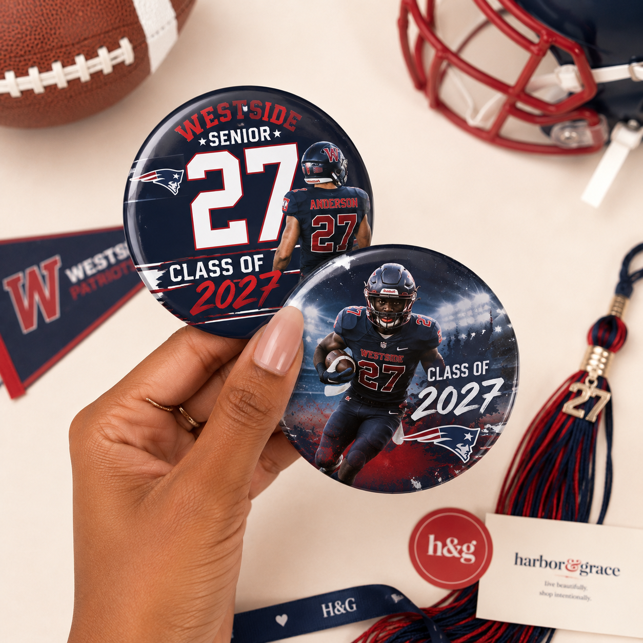 Custom Sports Photo Button