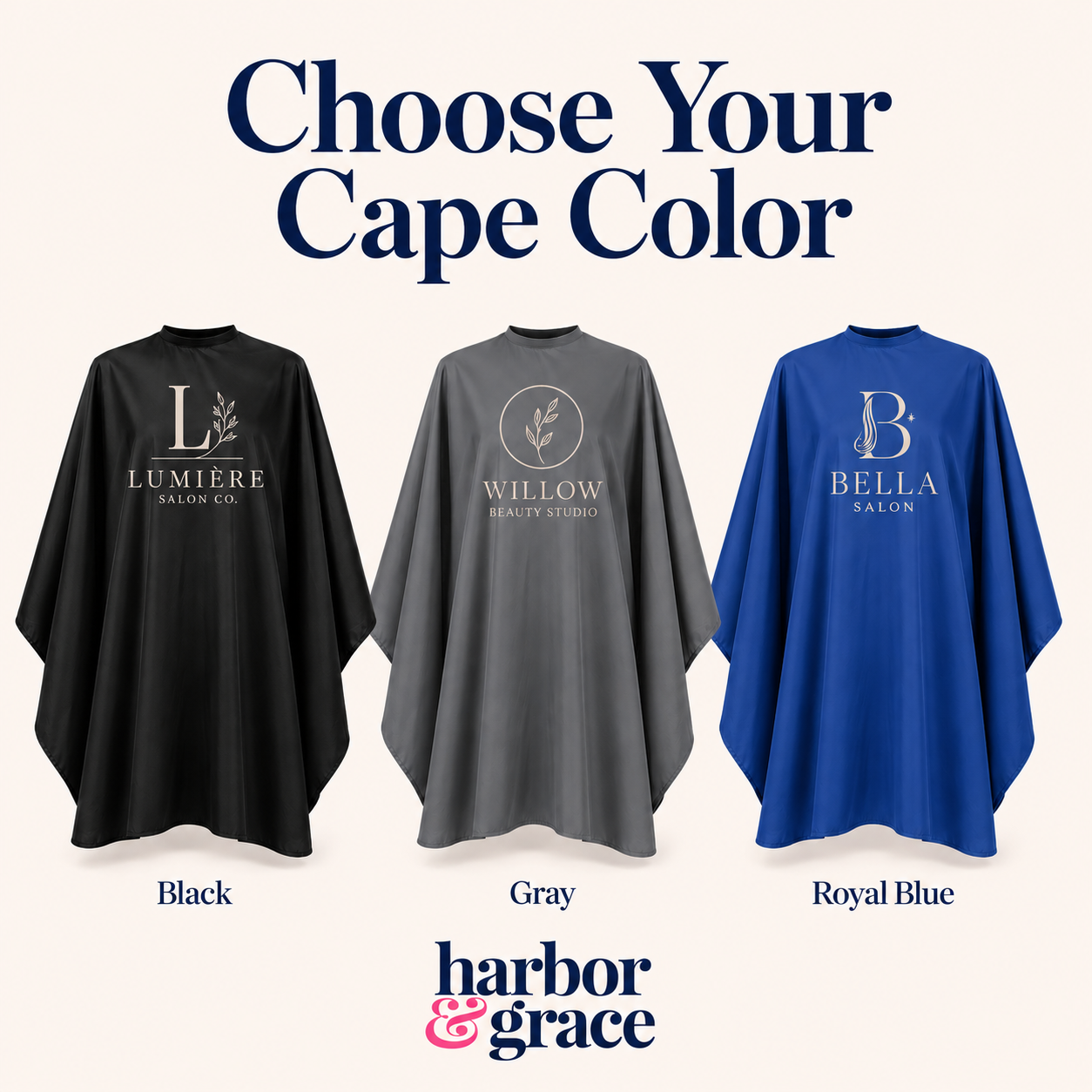Custom Logo Salon Cape, Personalized Barber Hair Cutting Cape (Nylon)