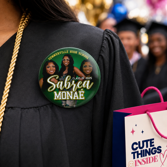 Custom Graduation Photo Button