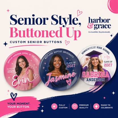 Custom Graduation Photo Button