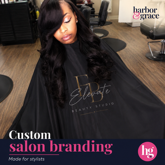 Custom Logo Salon Cape, Personalized Barber Hair Cutting Cape (Nylon)