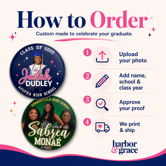 Custom Graduation Photo Button