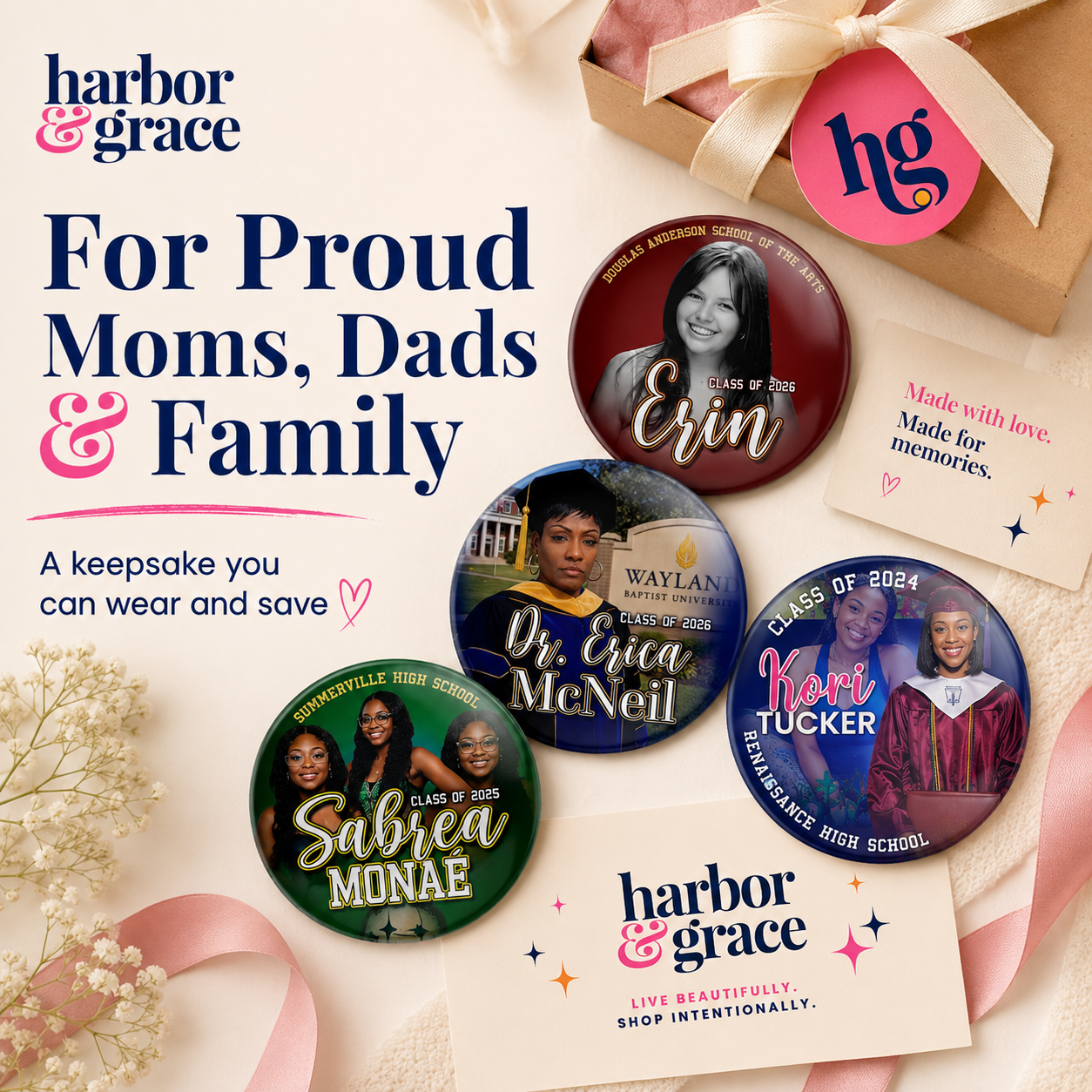 Custom Graduation Photo Button
