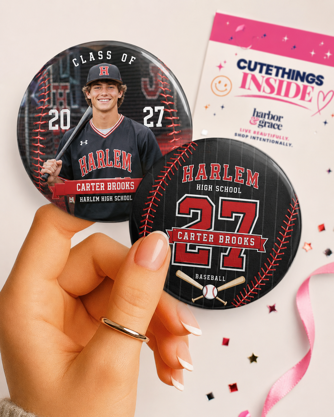 Custom Sports Photo Button