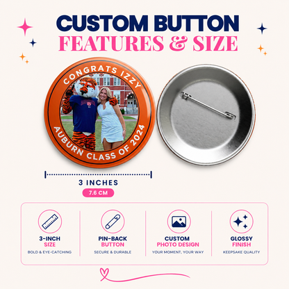Custom Graduation Photo Button