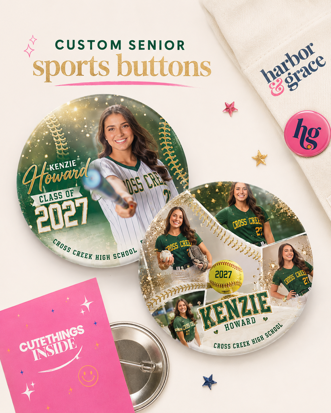 Custom Sports Photo Button
