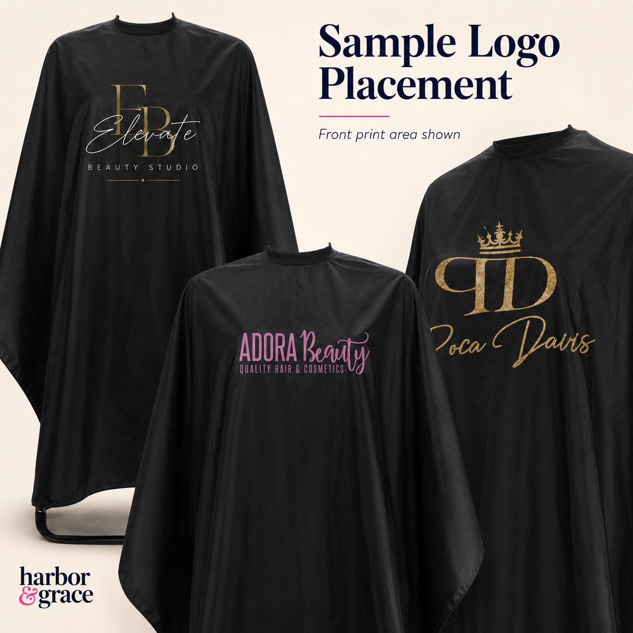 Custom Logo Salon Cape, Personalized Barber Hair Cutting Cape (Nylon)