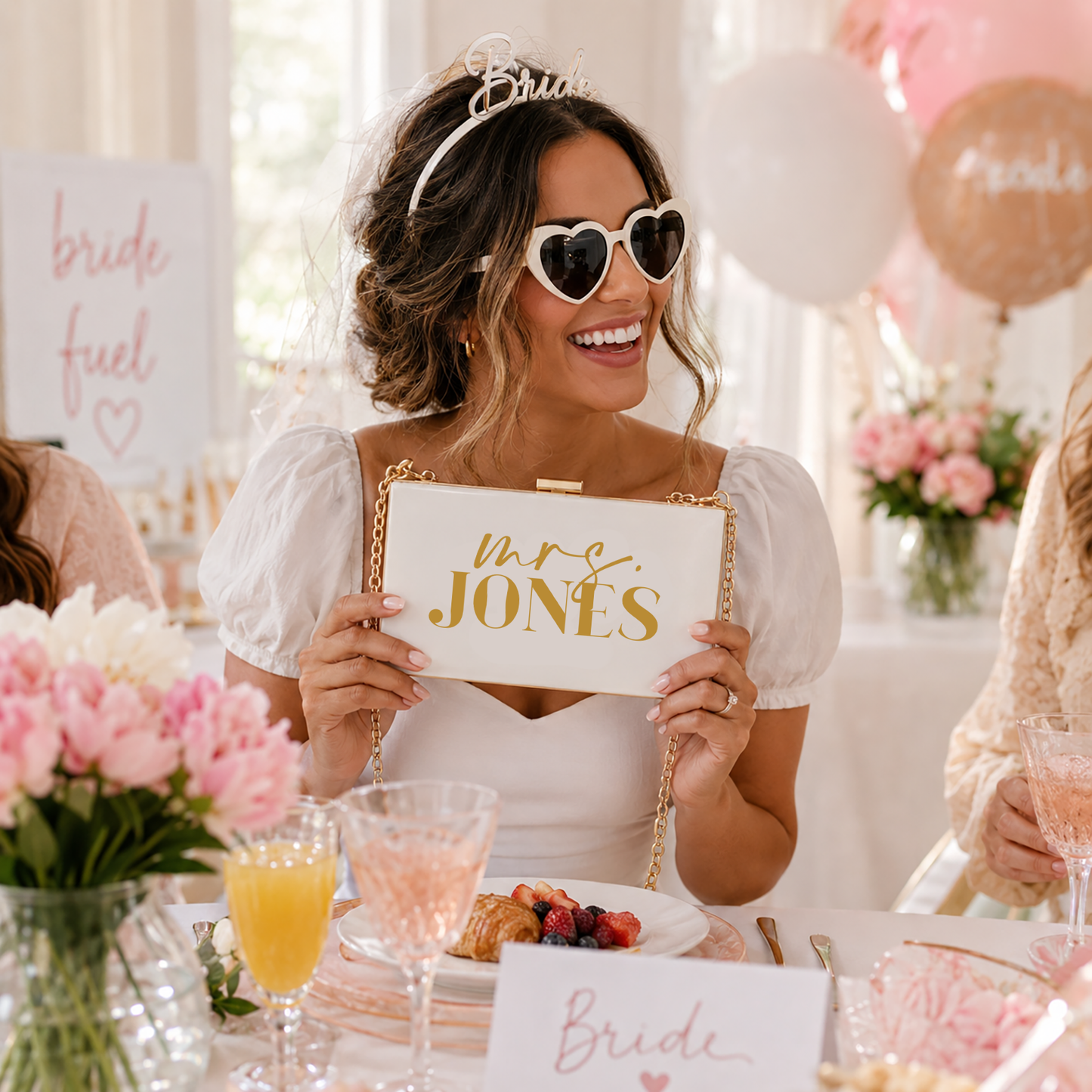 Personalized Mrs. Acrylic Bridal Clutch Purse